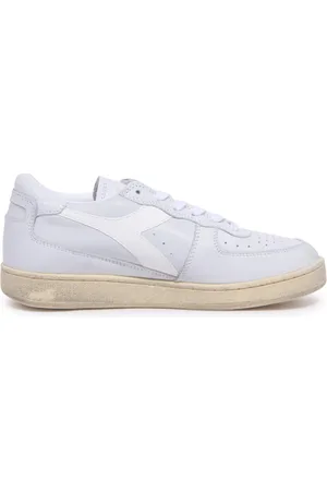 Diadora Femme, Chaussures, Blanc, Taille: 38 EU Baskets Vintage Bas Panier