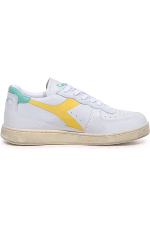 Diadora Femme, Chaussures, Blanc, Taille: 37 EU Baskets Vintage Bas Panier