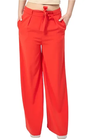 Gaudi Femme, Pantalons, Rouge, Taille: 38 FR Pantalon élégant rouge palazzo