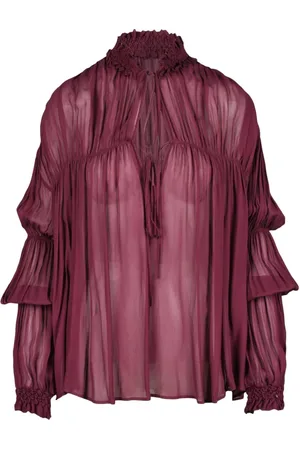Dondup Femme, Blouses et Chemises, Rouge, Taille: 38 FR Chemisier