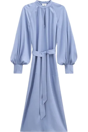 Filippa K Femme, Robes, Bleu, Taille: 38 FR Robe avec ceinture et manches longues