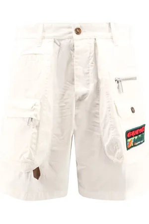 Dsquared2 Homme, Shorts, Blanc, Taille: M Shorts blancs avec fermeture boutonnée