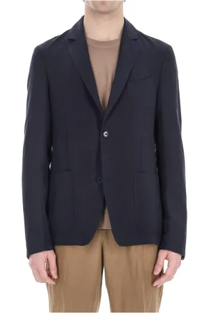 OFFICINE GENERALE Homme, Vestes, Bleu, Taille: L Vestes Bleues Style Monopetto Deux Boutons