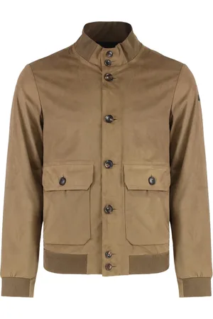 RRD Homme, Vestes, Brun, Taille: M Bords côtelés veste en simili cuir