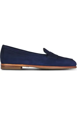 santoni Femme, Chaussures, Bleu, Taille: 41 EU Chaussures à talon bloc en daim bleu