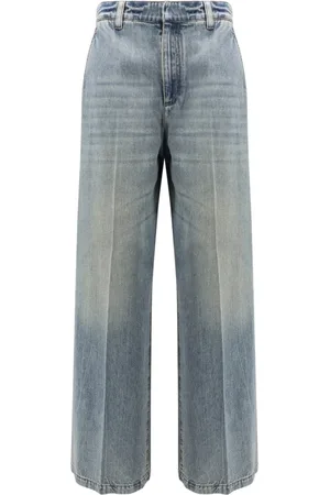 Brunello Cucinelli Femme, Jeans, Bleu, Taille: 42 FR Jean Bleu Taille Haute avec Fermeture Éclair