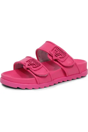 Chiara Ferragni Femme, Chaussures, Rose, Taille: 37 EU Sandales Fuchsia à Double Bride
