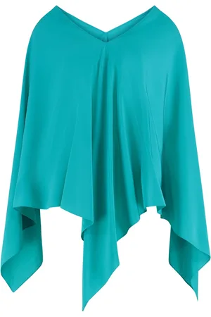 GIANLUCA CAPANNOLO Femme, Vestes, Vert, Taille: ONE Size Chemisier en Soie à Ourlet Asymétrique