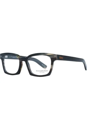 Ermenegildo Zegna Homme, Accessoires, Vert, Taille: ONE Size Montures optiques trapèze en corne verte