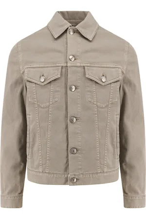 Brunello Cucinelli Homme, Vestes, Gris, Taille: S Veste en Denim Grise Élever le Style