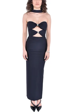 MVP Wardrobe Femme, Robes, Noir, Taille: 38 FR Robe en Lycra avec Décolleté en Cœur