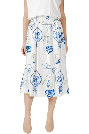 Ichi Femme, Jupes, Multicolore, Taille: 40 FR Jupe Longue Fluide et Élégante