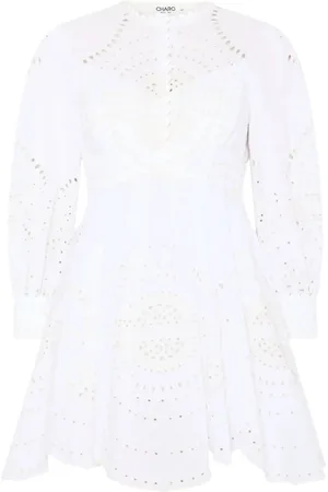 CHARO RUIZ IBIZA Femme, Robes, Blanc, Taille: 42 FR Robe ivoire à manches évêque
