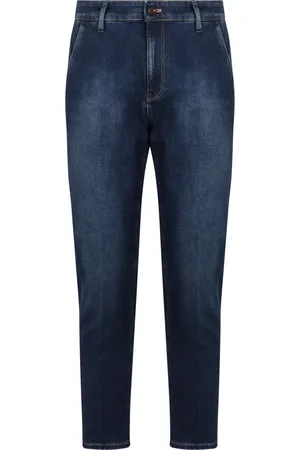 PT Torino Homme, Jeans, Bleu, Taille: W34 Jean Slim Fit avec Logo Arrière