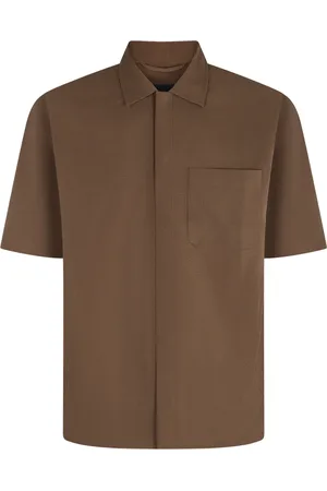 HERNO Homme, Chemises, Brun, Taille: L Chemise en polyester avec poche