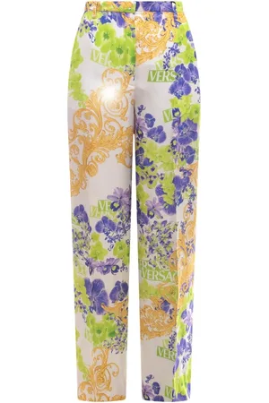VERSACE Femme, Pantalons, Multicolore, Taille: 40 FR Leather Pantalons