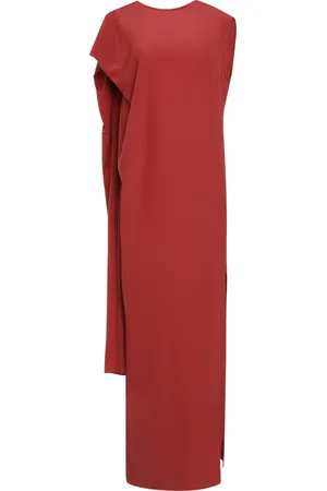 GIANLUCA CAPANNOLO Femme, Robes, Rose, Taille: 38 FR Robe longue en soie avec manches chauve-souris