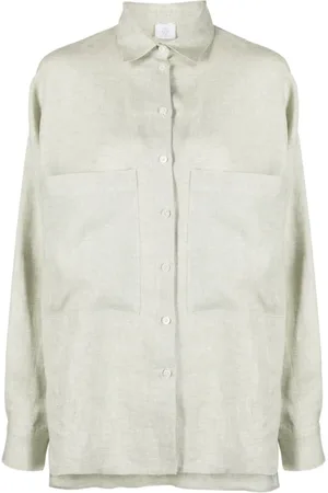 ELEVENTY Femme, Blouses et Chemises, Vert, Taille: 40 FR Chemise Élégante avec Poches