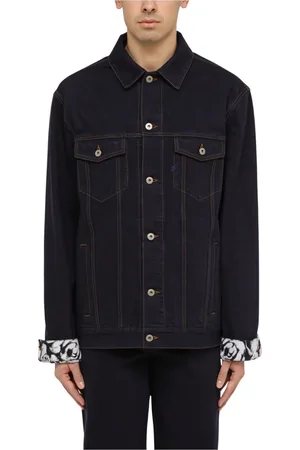 Burberry Homme, Vestes, Bleu, Taille: L Veste en Denim pour un Look Élégant