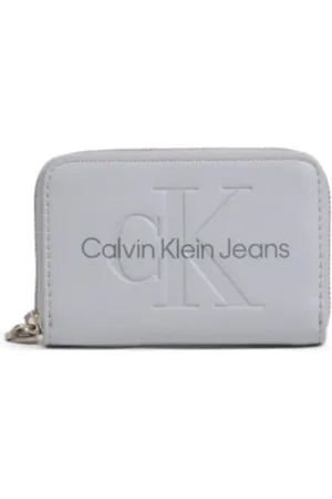Calvin Klein Femme, Accessoires, Gris, Taille: ONE Size Portefeuille en polyéthylène gris femme Automne/Hiver