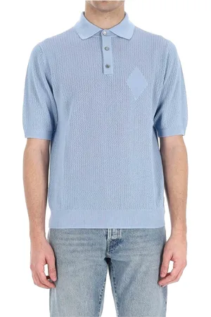 BALLANTYNE Homme, Tops, Bleu, Taille: L Polo en coton bleu T-shirts et polos