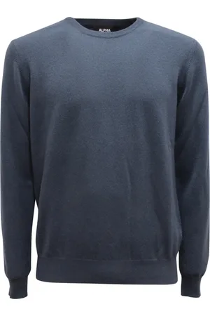 ALPHA STUDIO Homme, Pulls, Bleu, Taille: M Pull en Cachemire Vintage Bleu