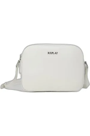 Replay Femme, Sacs, Blanc, Taille: ONE Size Sac à main structuré en polyuréthane pour femmes