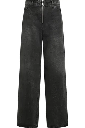 Lois Femme, Jeans, Noir, Taille: W26 Jean large avec fermetures éclair sur le devant