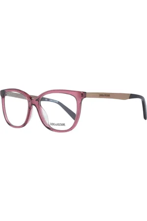 Zadig & Voltaire Femme, Accessoires, Rouge, Taille: ONE Size Montures Optiques Rectangulaires en Plastique Rouge pour Femmes