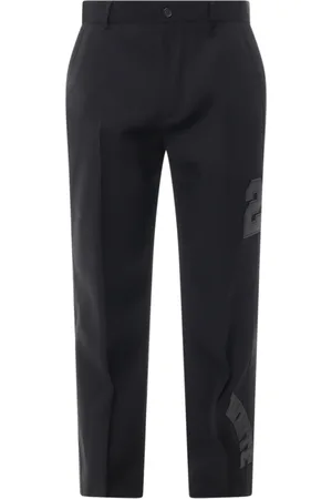 OFF-WHITE Homme, Pantalons, Noir, Taille: L Pantalon en laine noir avec fermeture éclair