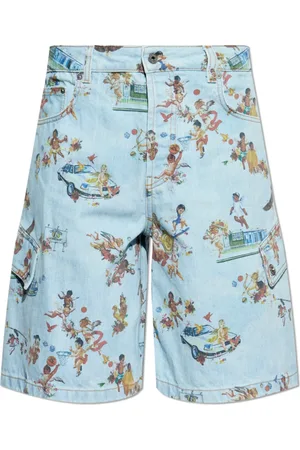 OFF-WHITE Homme, Shorts, Bleu, Taille: W30 Shorts imprimés
