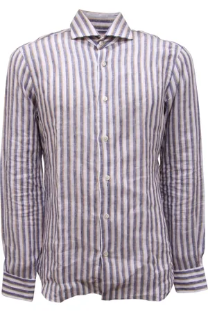 BARBA Homme, Chemises, Bleu, Taille: L Chemise Culto en Lin