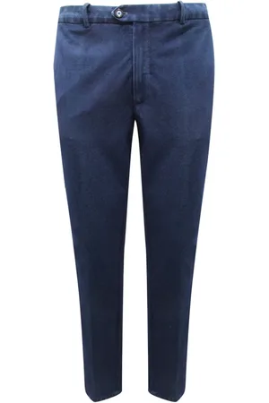 Circolo Homme, Pantalons, Bleu, Taille: S Pantalon Chino Indigo