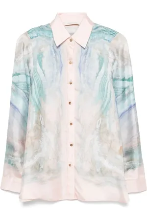 ZIMMERMANN Femme, Blouses et Chemises, Multicolore, Taille: 40 FR Chemises Casual Bleues