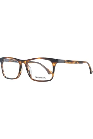 Zadig & Voltaire Homme, Accessoires, Brun, Taille: ONE Size Montures optiques en plastique brun rectangulaires et élégantes