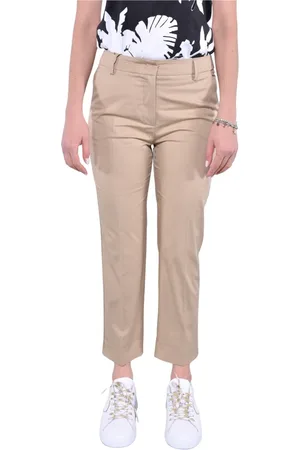 Max Mara Femme, Pantalons, , Taille: 40 FR Pantalon Cigarette Slim Fit en Coton Stretch