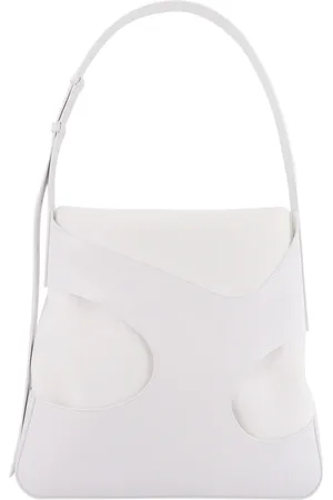 Salvatore Ferragamo Homme, Sacs, Blanc, Taille: ONE Size Sac bandoulière en cuir blanc