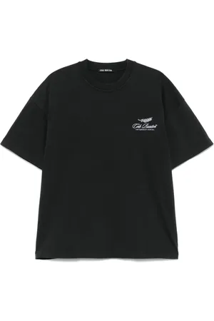 Cole Buxton Homme, Tops, Noir, Taille: 2XL T-shirt Noir avec Logo Brodé