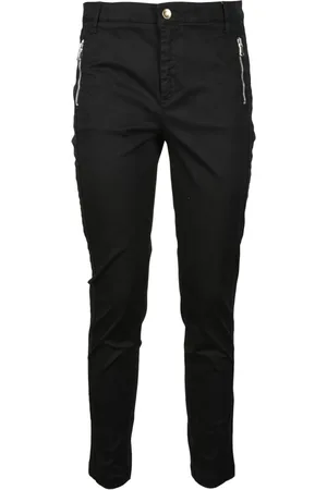Liu Jo Femme, Pantalons, Noir, Taille: W32 Pantalon en coton et élasthanne