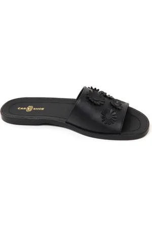 CAR SHOE Femme, Chaussures, Noir, Taille: 36 EU Sandale en Cuir Naturel