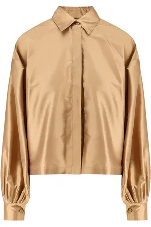 Max Mara Femme, Blouses et Chemises, Brun, Taille: 34 FR Jupe Asymétrique en Soie Marron