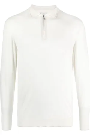 ELEVENTY Homme, Tops, Blanc, Taille: XL Pull Casual Multicolore à Demi-Zip