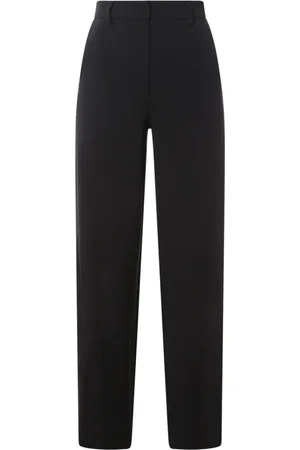 Giorgio Armani Femme, Pantalons, Noir, Taille: 38 FR Pantalon Noir Taille Haute et Jambes Larges