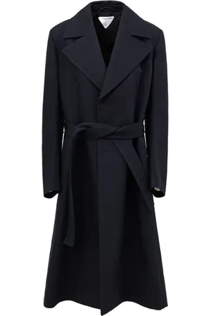 Bottega Veneta Femme, Manteaux, Bleu, Taille: 40 FR Trench en Toile de Coton Bleu