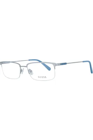 Guess Homme, Accessoires, Gris, Taille: ONE Size Montures Optiques Rectangulaires Argent