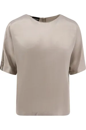Giorgio Armani Femme, Blouses et Chemises, Gris, Taille: 40 FR T-shirts et Polos Gris Élégants