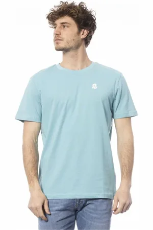 Invicta Homme, Tops, Bleu, Taille: 2XL T-shirt Homme en Coton Bleu Clair