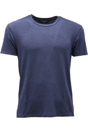 Daniele Fiesoli Homme, Tops, Bleu, Taille: S Lin Slub Tricoté Made in Italy