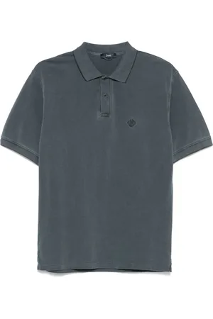 HERNO Homme, Tops, Bleu, Taille: L Polo Brodé Bleu-Gris
