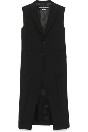 JUNYA WATANABE Femme, Vestes, Noir, Taille: 38 FR Gilet noir avec boutonnage frontal